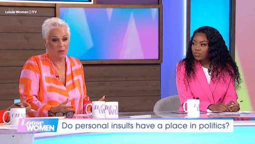 star Denise Welch led the conversation on a political debate