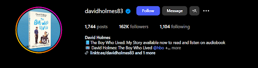 David Holmes Social Media Activity
