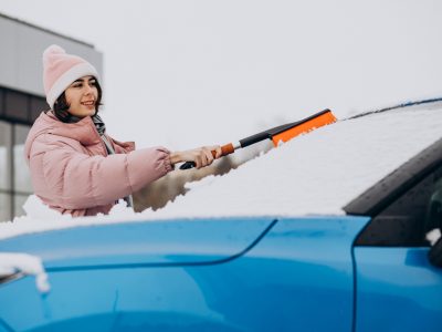 Winter Car Care with Extendable Ice Scraper