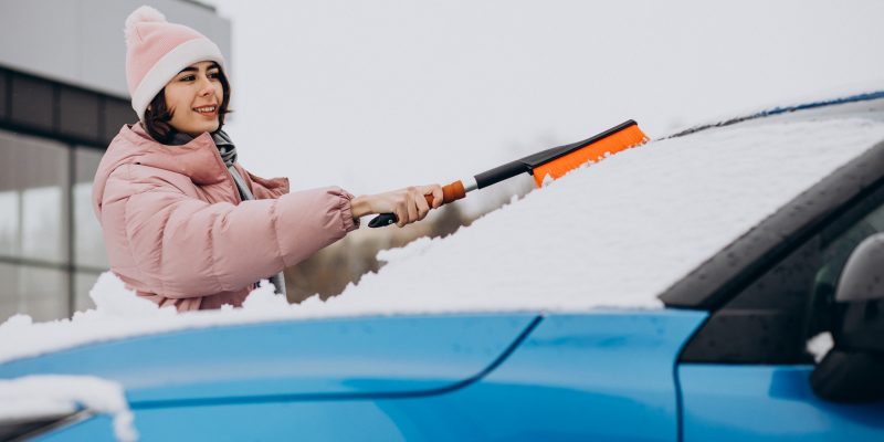 Winter Car Care with Extendable Ice Scraper