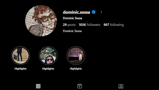 Dominic Sessa Social Media Activity
