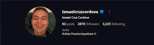 Ismael Córdova Social Media Activity