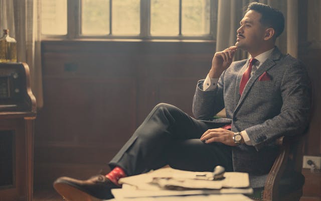 3-piece tweed suit Classic Navy Chalk Stripe